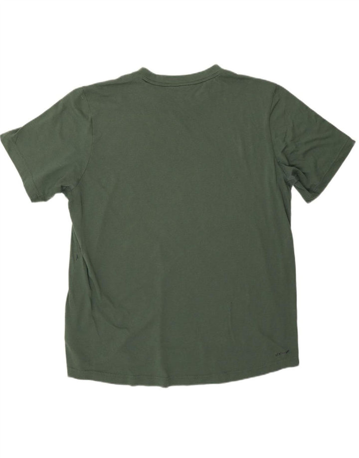 ADIDAS Mens Graphic T-Shirt Top Large Green Polyester