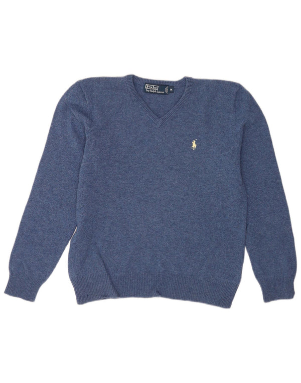 Polo Ralph Lauren γυναικείο πουλόβερ με λαιμόκοψη με V λαιμόκοψη UK 14 Medium Blue