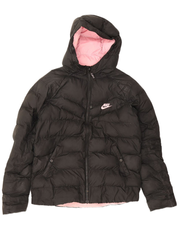 Nike Girls Hooded Jacket 13-14 Years XL Μαύρο Πολυεστέρας