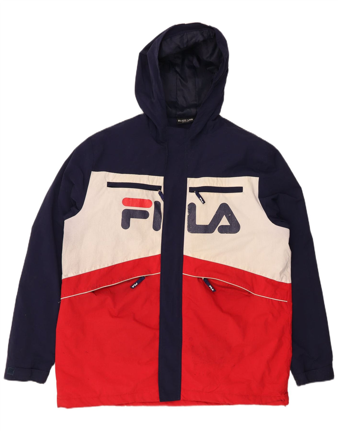 Ανδρικό γραφικό μπουφάν FILA Windbreaker UK 44 2XL πολύχρωμο μπλοκ
