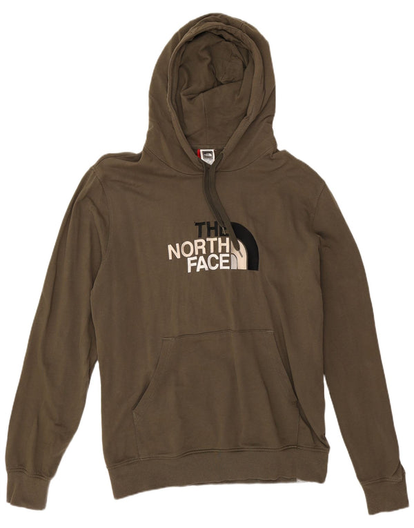 The North Face Mens Graphic Hoodie Jumper Large Khaki Cotton