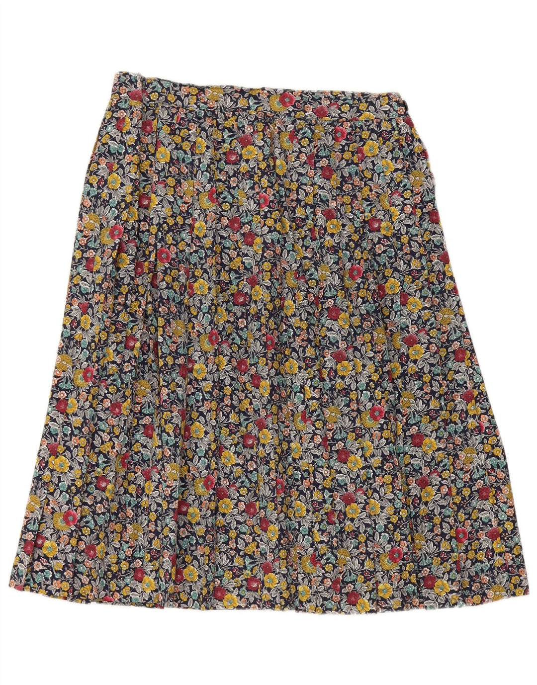 VINTAGE Γυναικεία Φούστα σε A-Line W28 Μεσαία Πολύχρωμη Floral