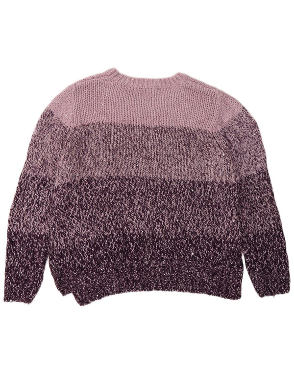 Marks & Spencer Γυναικείο πουλόβερ με λαιμόκοψη UK 20 2XL Pink Colourblock