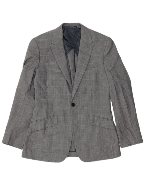 Reiss Ανδρικό σακάκι σακάκι με 1 κουμπί UK 36 Small Grey Check