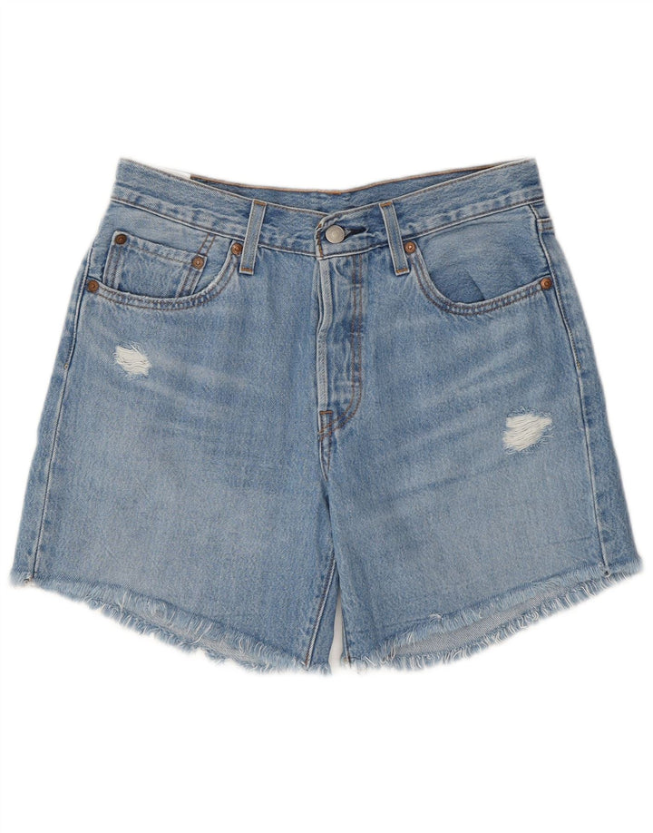 Levi's Womens 501 Distressed τζιν σορτς W27 μικρό μπλε βαμβακερό