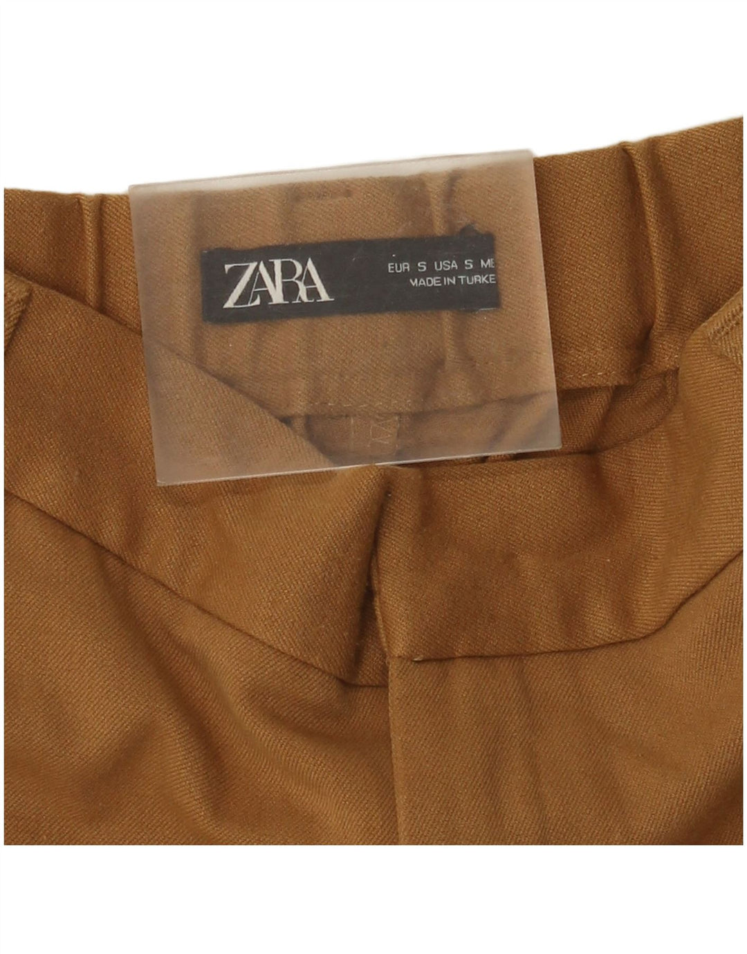 Zara Γυναικείο Cropped Παντελόνι Μικρό W26 L24 Καφέ