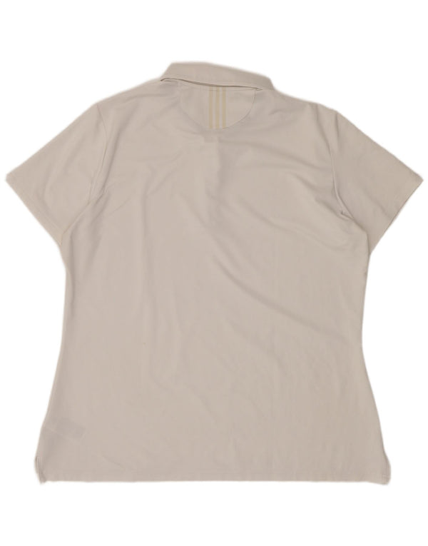 Adidas Γυναικείο Πόλο Μπλουζάκι UK 18 XL Λευκό Πολυεστέρας