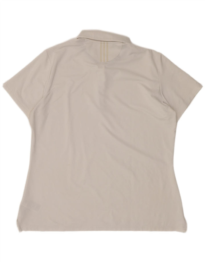 Adidas Γυναικείο Πόλο Μπλουζάκι UK 18 XL Λευκό Πολυεστέρας