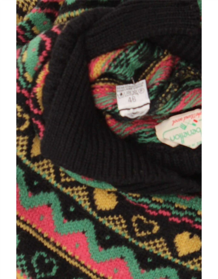 Γυναικείο πουλόβερ Benetton Polo Neck Jumper IT 46 Μεγάλο Πολύχρωμο