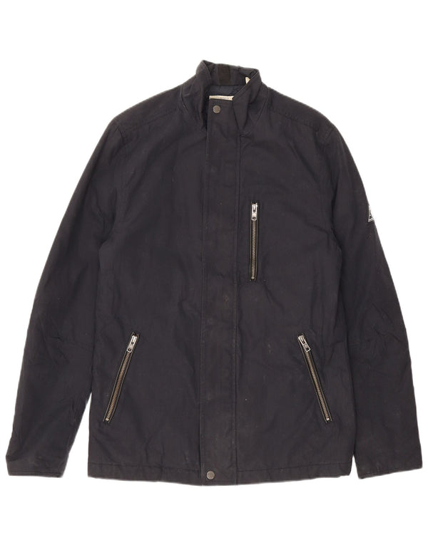Jack Wills Mens Utility Jacket UK 34 XS Navy Blue Cotton