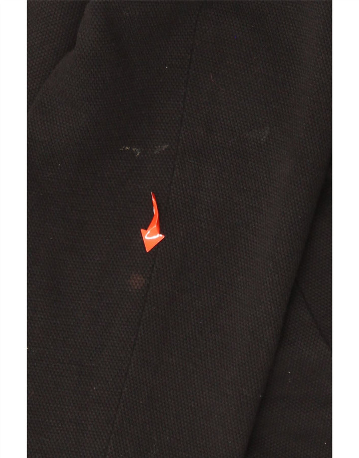 MARKS & SPENCER Γυναικείο μπλέιζερ 1 κουμπιού μπουφάν UK 16 μεγάλο μαύρο βαμβακερό