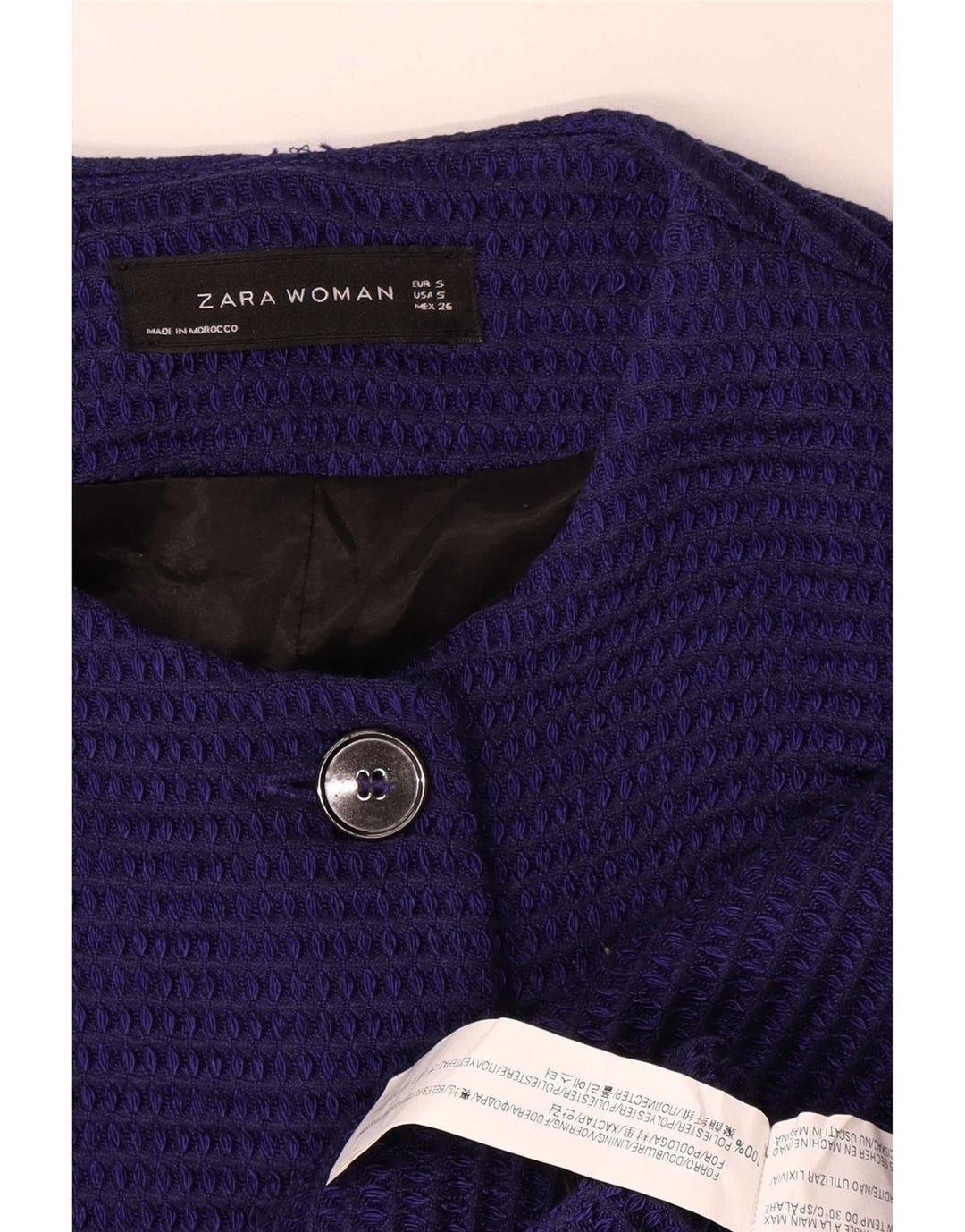Zara Γυναικείο Πανωφόρι UK 10 Small Navy Blue