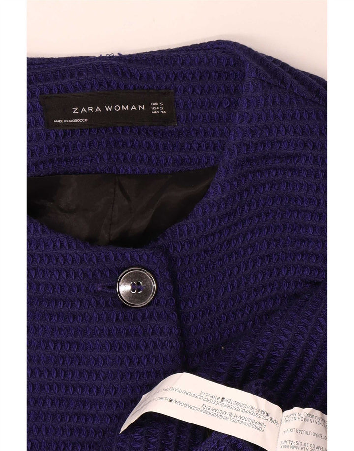 Zara Γυναικείο Πανωφόρι UK 10 Small Navy Blue
