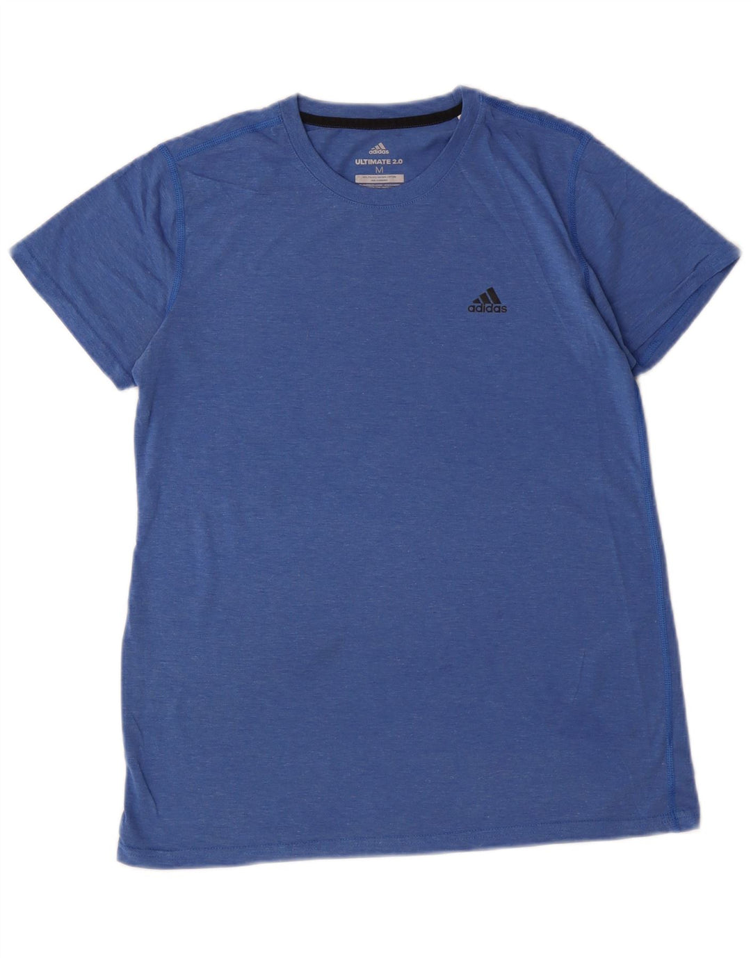Adidas Γυναικείο T-Shirt Top UK 12 Medium Blue Flecked Polyester