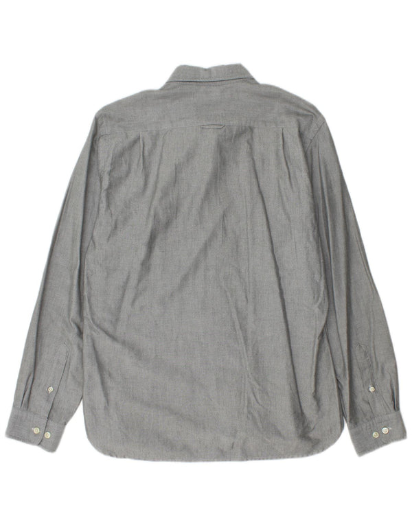 Gant Boys εφαρμοστό πουκάμισο 15-16 ετών Μεγάλο γκρι βαμβακερό
