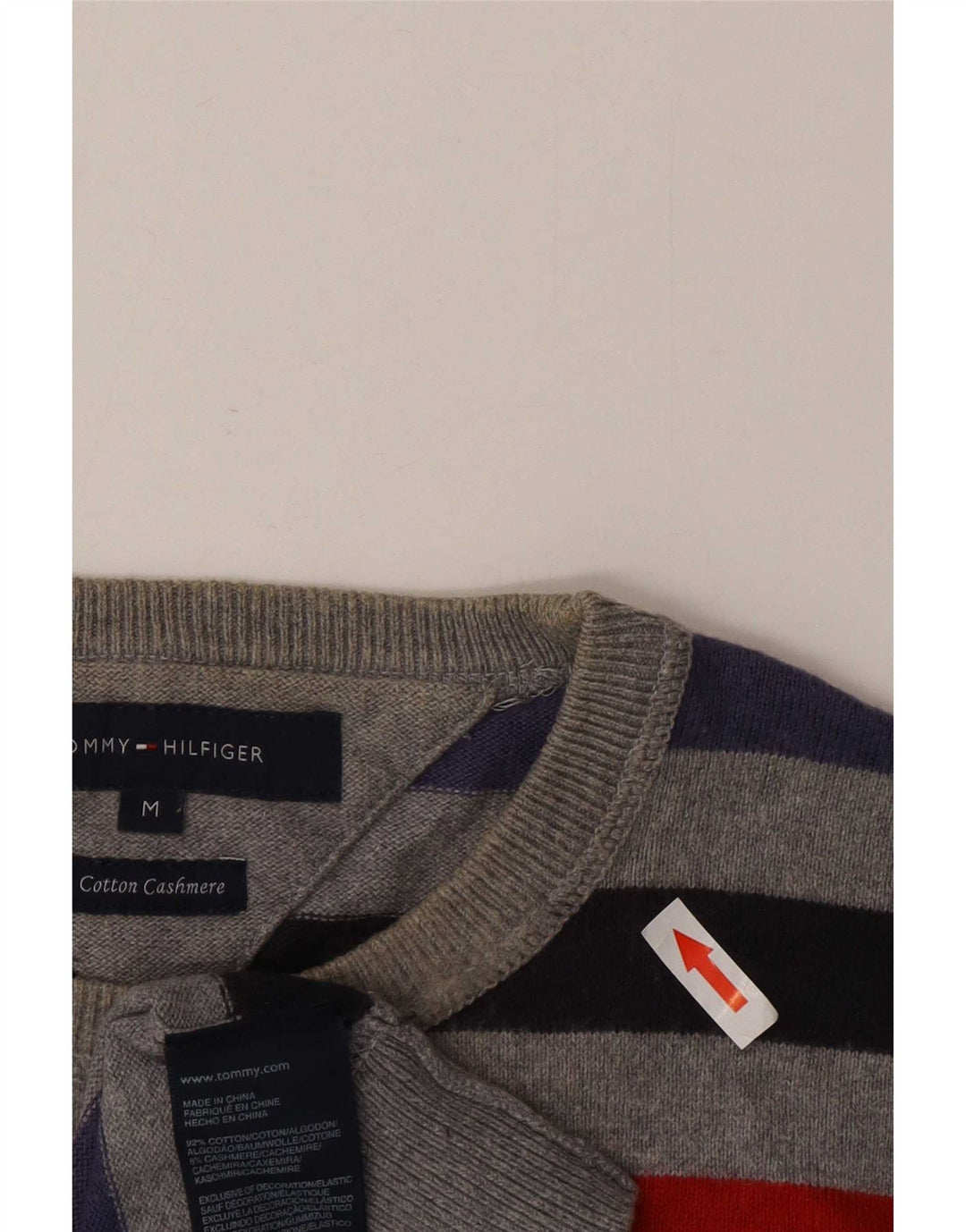 Ανδρικό πουλόβερ Tommy Hilfiger Crew Neck Jumper Μεσαίο Πολύχρωμο Ριγέ