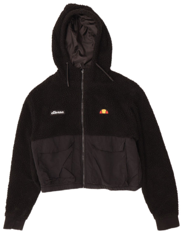 Ellesse γυναικείο πουλόβερ φλις με κουκούλα UK 10 Small Black Sports