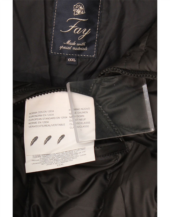 FAY Ανδρικό μπουφάν UK 46 3XL Μαύρο Πολυεστέρας