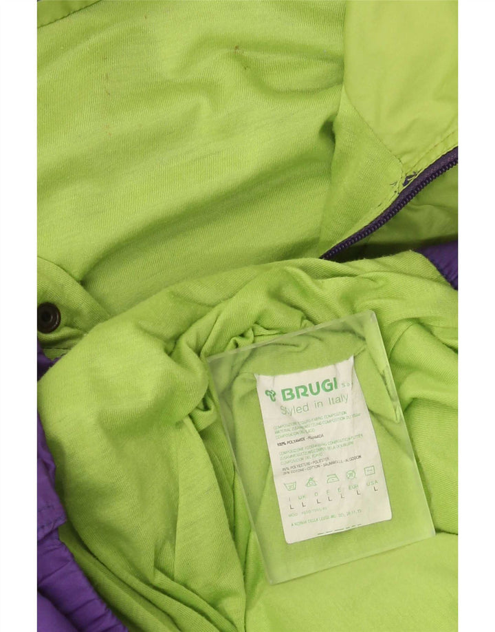 Brugi Ανδρικό πουλόβερ Rain Jacket UK 40 Large Purple Colourblock Polyamide