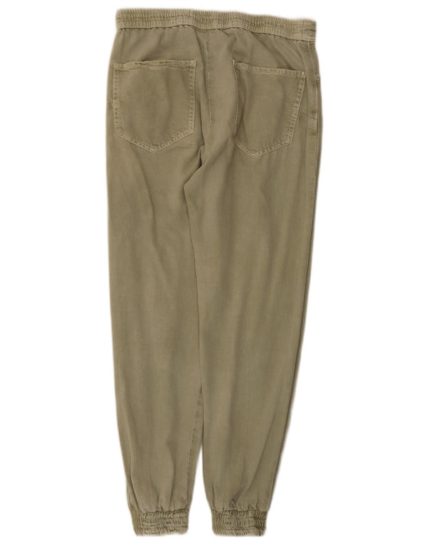 Zara Γυναικείο Joggers Casual Παντελόνι XS W24 L26 Χακί Βαμβακερό