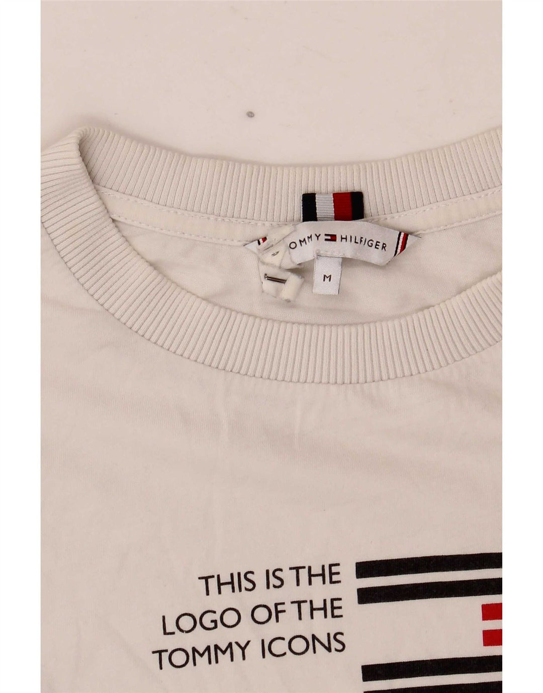 Γυναικείο γραφικό μπλουζάκι Tommy Hilfiger Top UK 14 Medium White