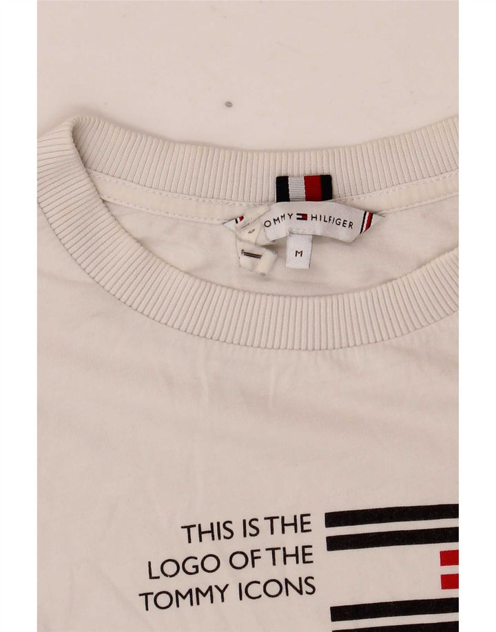 Γυναικείο γραφικό μπλουζάκι Tommy Hilfiger Top UK 14 Medium White