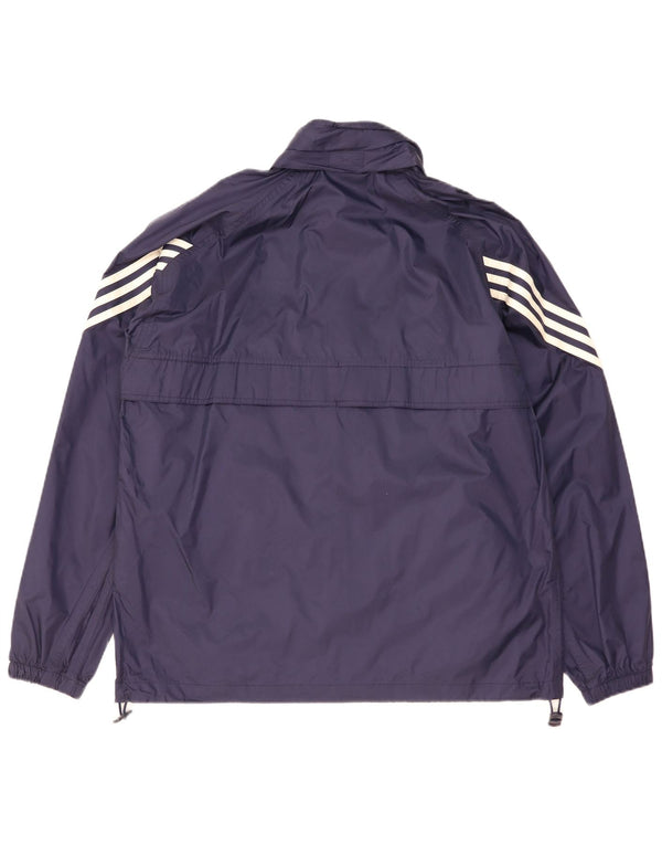 Adidas Ανδρικό μπουφάν βροχής με κουκούλα UK 36/38 Small Navy Blue Polyamide