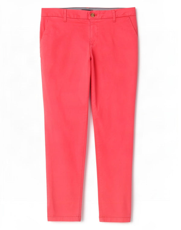 Tommy Hilfiger Γυναικείο Slim παντελόνι Chino US 8 Medium W30 L28 Ροζ βαμβακερό