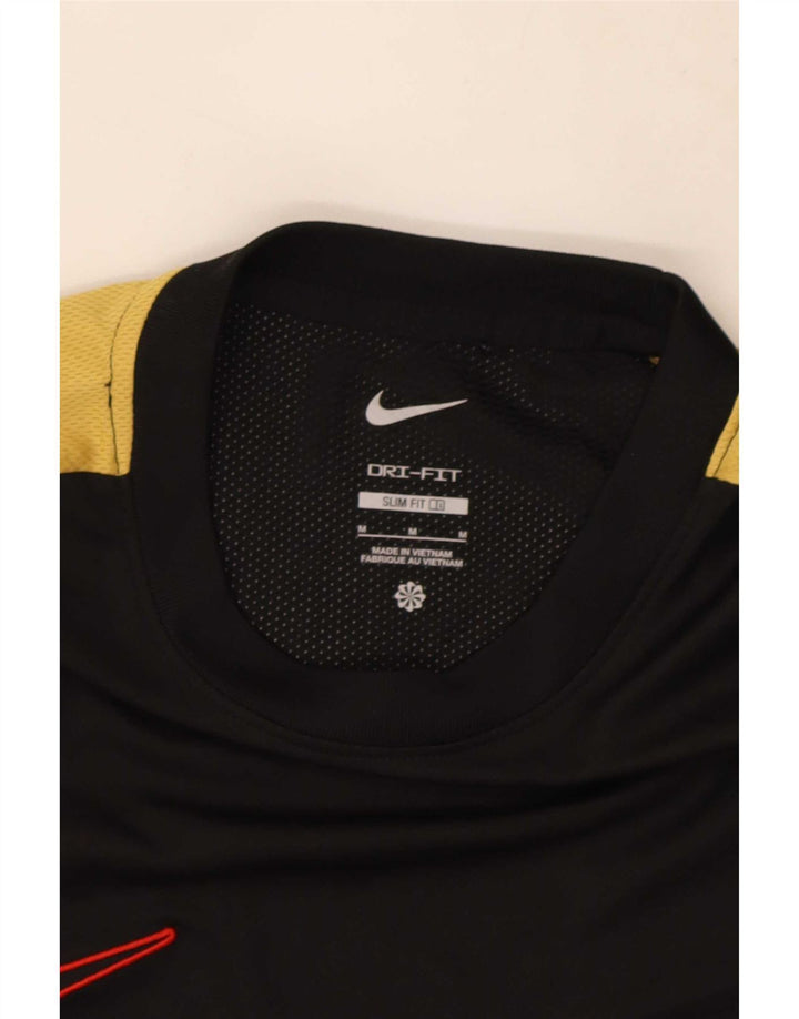 Ανδρικό μπλουζάκι Nike Dri Fit Slim Top Medium Black Colorblock Πολυεστέρας