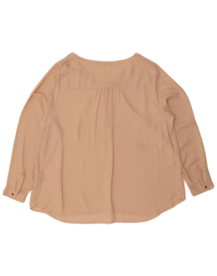 Marks & Spencer Γυναικεία μακρυμάνικη μπλούζα τοπ UK 20 2XL μπεζ πολυεστέρας