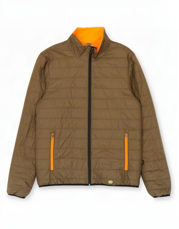 Diadora Mens Utility Reversible Padded Jacket UK 42 XL Khaki Polyester