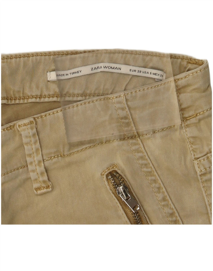 Zara Γυναικείο Slim Cargo Παντελόνι EU 38 Small W28 L28 Beige
