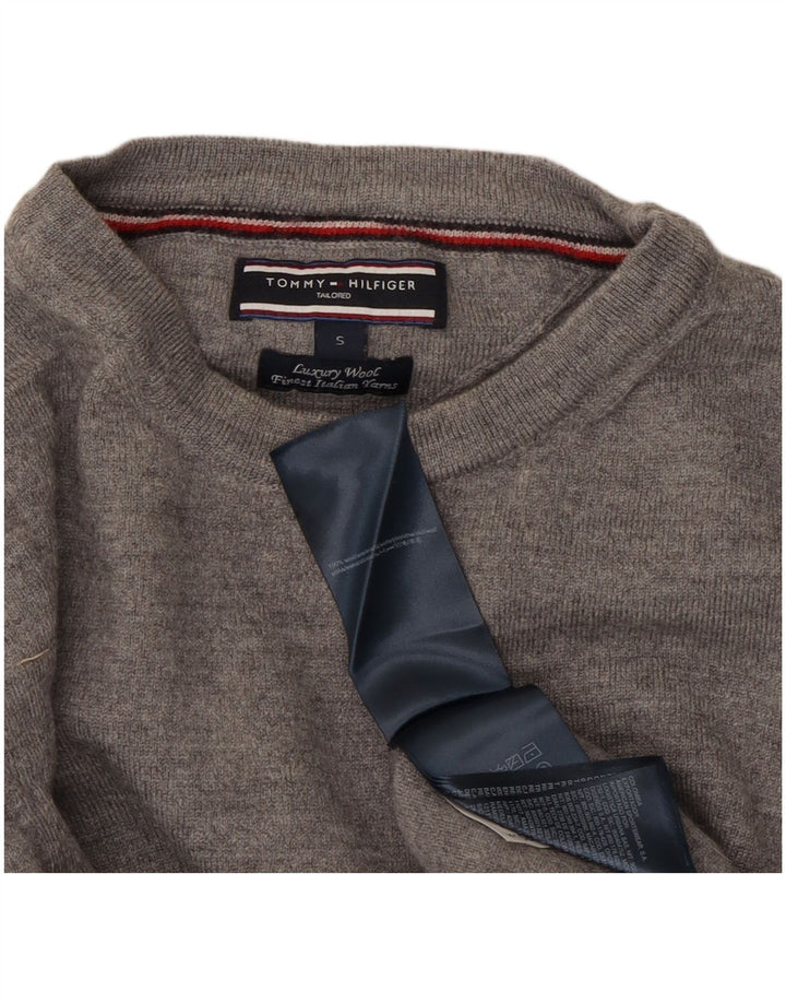 TOMMY HILFIGER Γυναικείο πουλόβερ με λαιμόκοψη με λαιμόκοψη UK 10 Small Grey