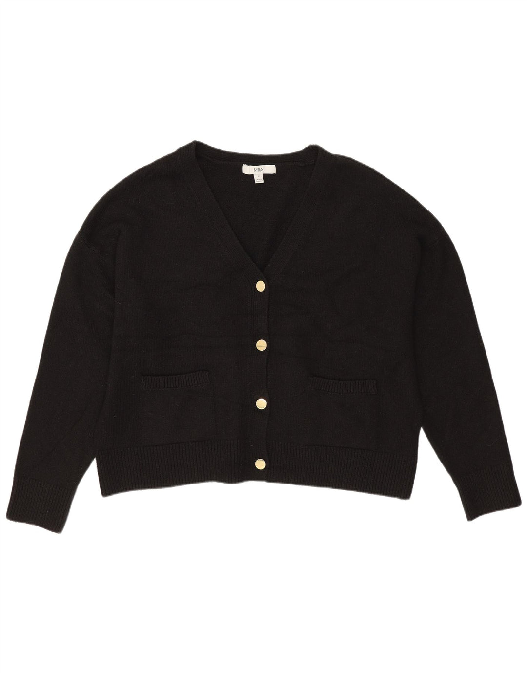 Marks & Spencer Γυναικείο πουλόβερ με ζακέτα UK 14 Medium Black