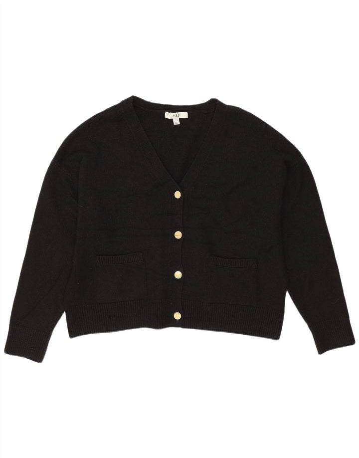 Marks & Spencer Γυναικείο πουλόβερ με ζακέτα UK 14 Medium Black