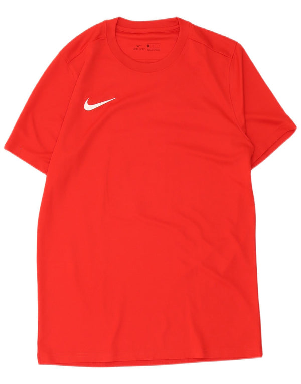 Ανδρικό γραφικό μπλουζάκι Nike Dri Fit Top μεγάλο κόκκινο πολυεστέρα