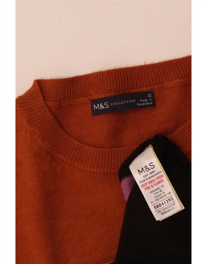 Marks & Spencer Γυναικείο πουλόβερ με λαιμόκοψη UK 12 μεσαίο πολύχρωμο