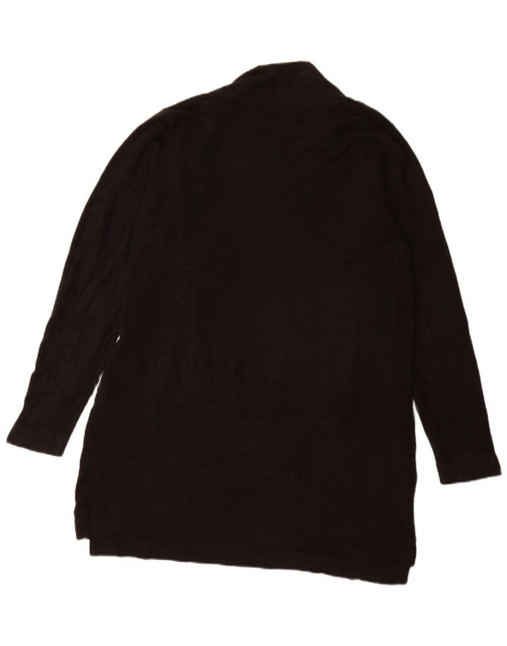 Marks & Spencer Γυναικείο Longline ανοιχτό πουλόβερ ζακέτα UK 16 μεγάλο μαύρο