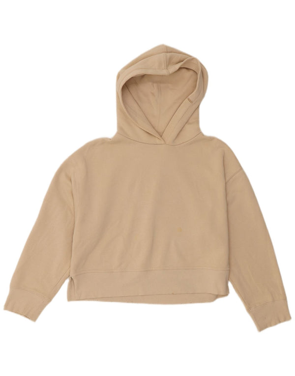 Zara Γυναικείο Hoodie Jumper UK 14 Medium Beige βαμβακερό