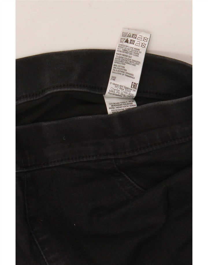 Marks & Spencer Γυναικεία Jegging Τζιν UK 12 Medium W30 L30 μαύρο βαμβακερό