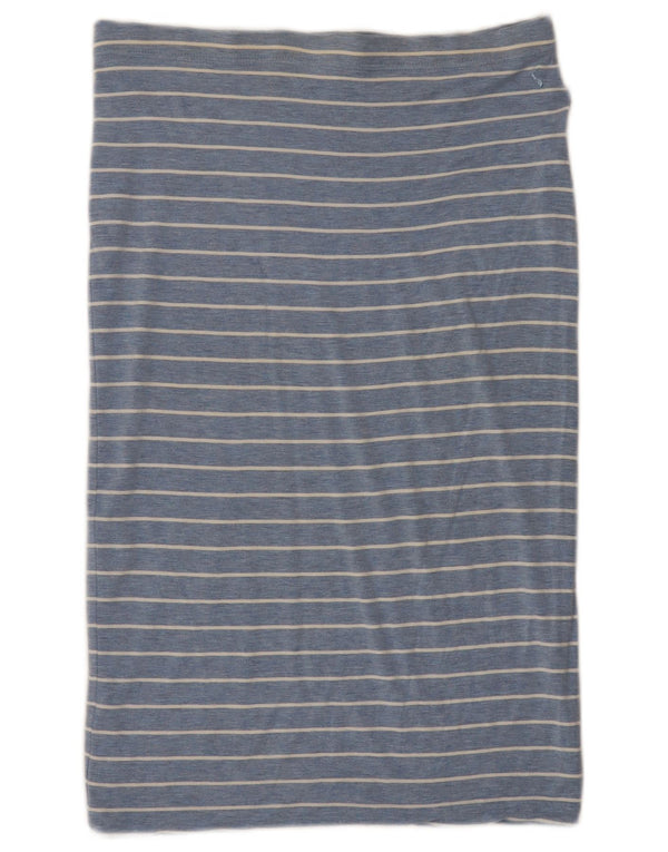 Joules γυναικεία ίσια φούστα UK 12 Medium W32 Μπλε ριγέ βισκόζη