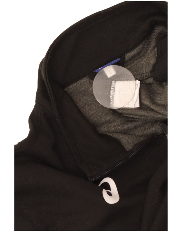 Ανδρικό φούτερ με φερμουάρ Asics Jumper με μεγάλο μαύρο χρώμα πολυεστέρα