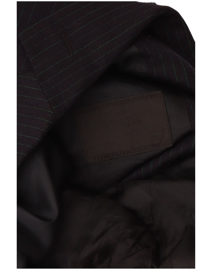 Ανδρικό τζάκετ Prada με 3 κουμπιά, 56 2XL, παρθένο μαλλί με μαύρη ρίγα