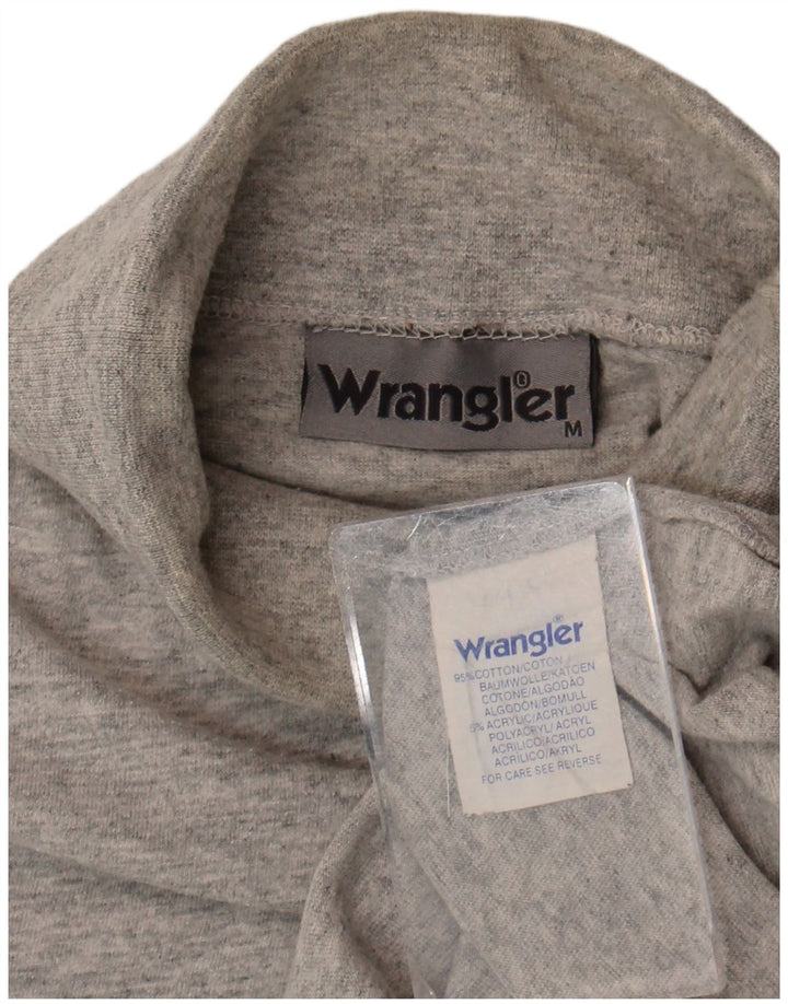 Ανδρικό ρολό μπλουζάκι Wrangler με μακρυμάνικο μεσαίο γκρι βαμβακερό