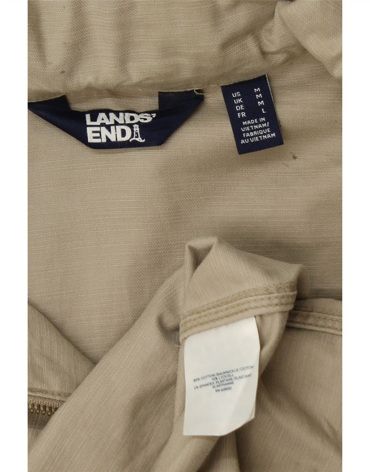 Lands End Γυναικείο Utility Jacket με κουκούλα UK 14 Μεσαίο πράσινο βαμβακερό