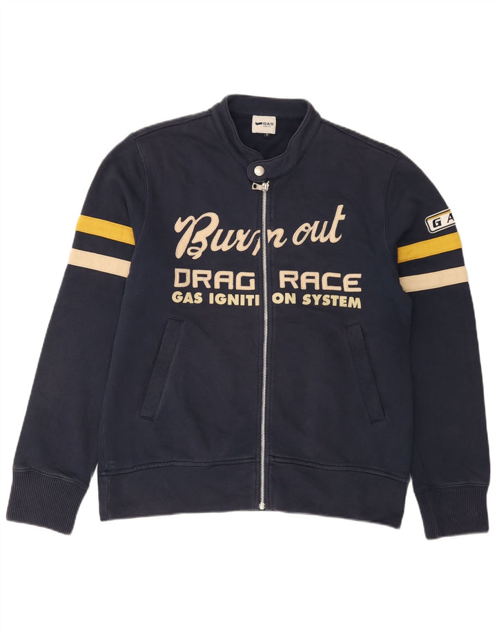 Ανδρική φόρμα Gas Graphic Top Jacket Μεσαίο Navy Blue βαμβακερό