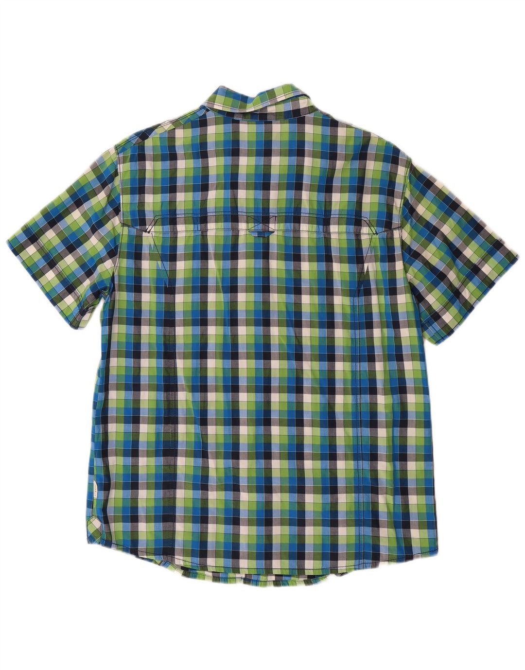 Ανδρικό κοντομάνικο πουκάμισο JACK WOLFSKIN UK 40/42 μεγάλο μπλε βαμβακερό