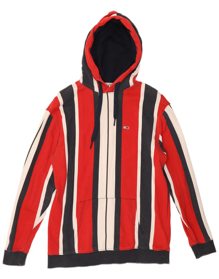Tommy Hilfiger Mens Hoodie Jumper Μεσαίο πολύχρωμο βαμβακερό ριγέ