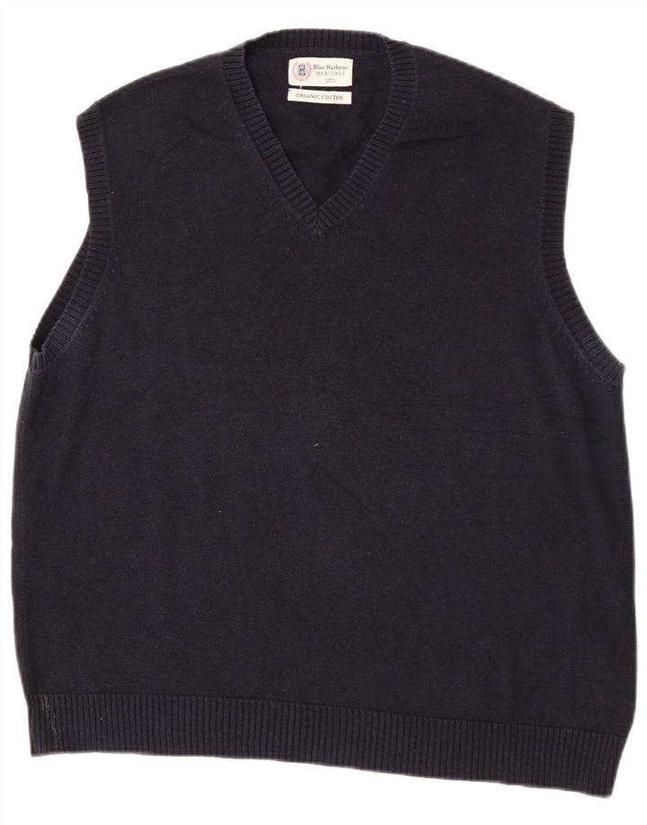 Marks & Spencer Ανδρικό Μπλε Γιλέκο Harbor Tank Top Large Navy Blue Cotton