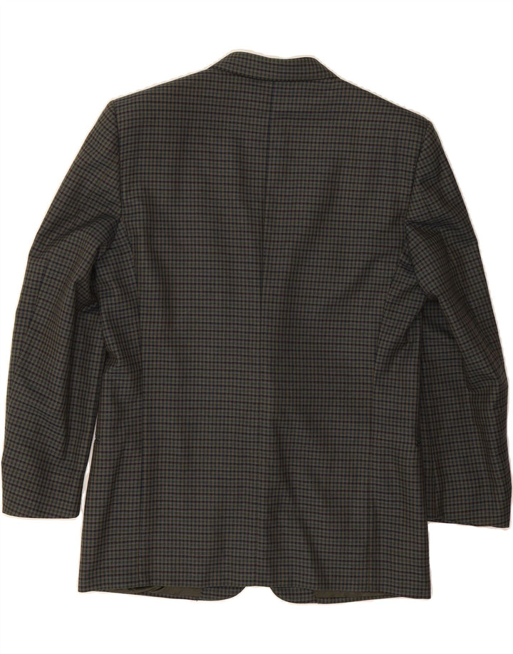 VALENTINO Mens 2 Button Blazer Jacket IT 52 XL Green Check Wool Vintage Valentino and Second-Hand Valentino from Messina Hembry 